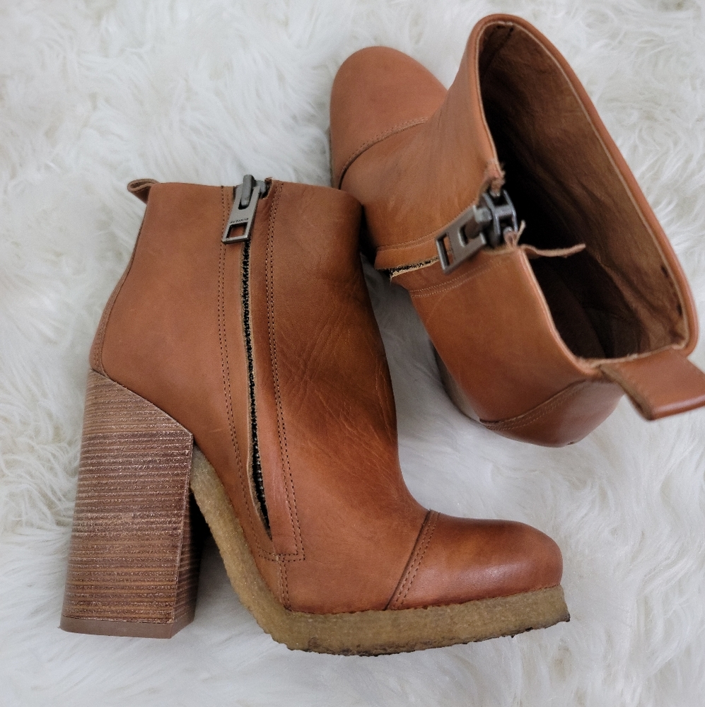 All Saints Brown Ankle Boots